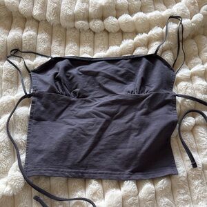 Edikted Black Spaghetti Strap Tank Top-Open back